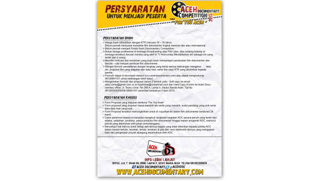 Poster Persyaratan ADC 2015