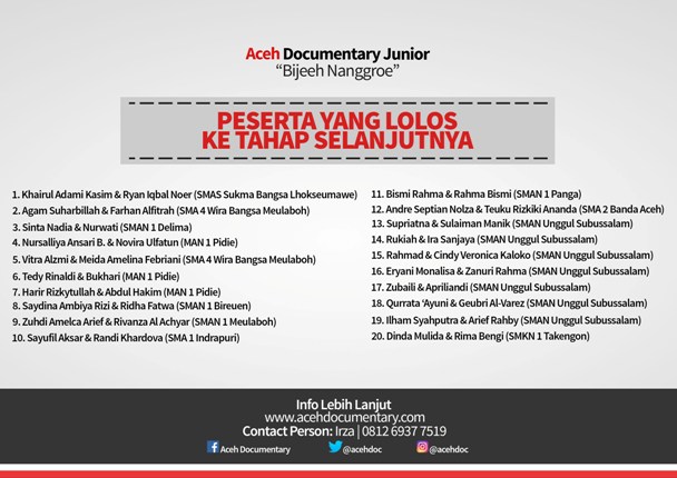 Tim Peserta ADJ 2017 yang Lolos ke Tahap Selanjutnya